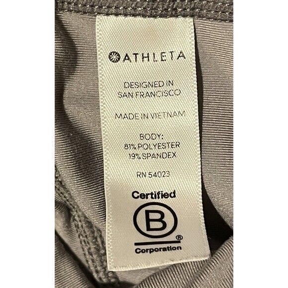 Athleta 2 Tone Cropped Leggings RN 54023 Womens S Gray Yoga Gym Athleisure - Picture 4 of 10